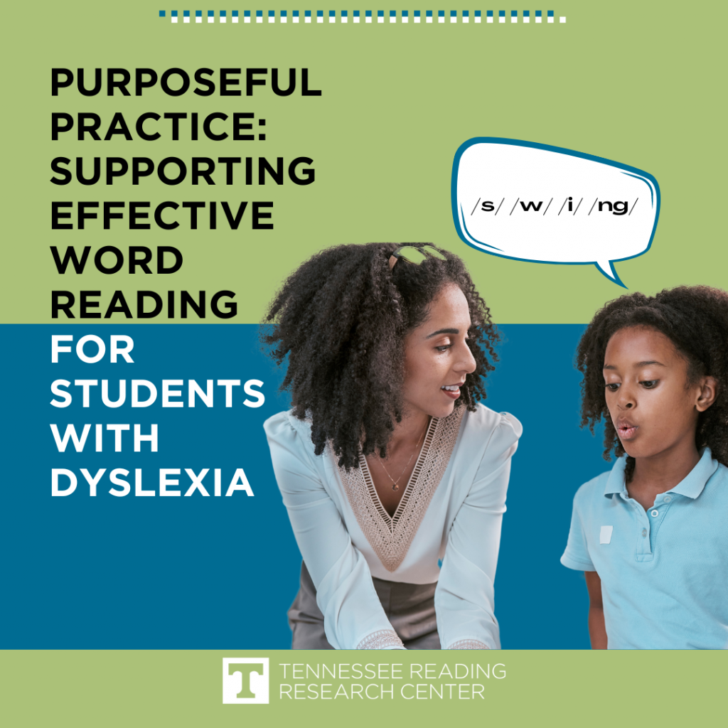 Purposeful practice: Supporting effective word reading for students with dyslexia graphic